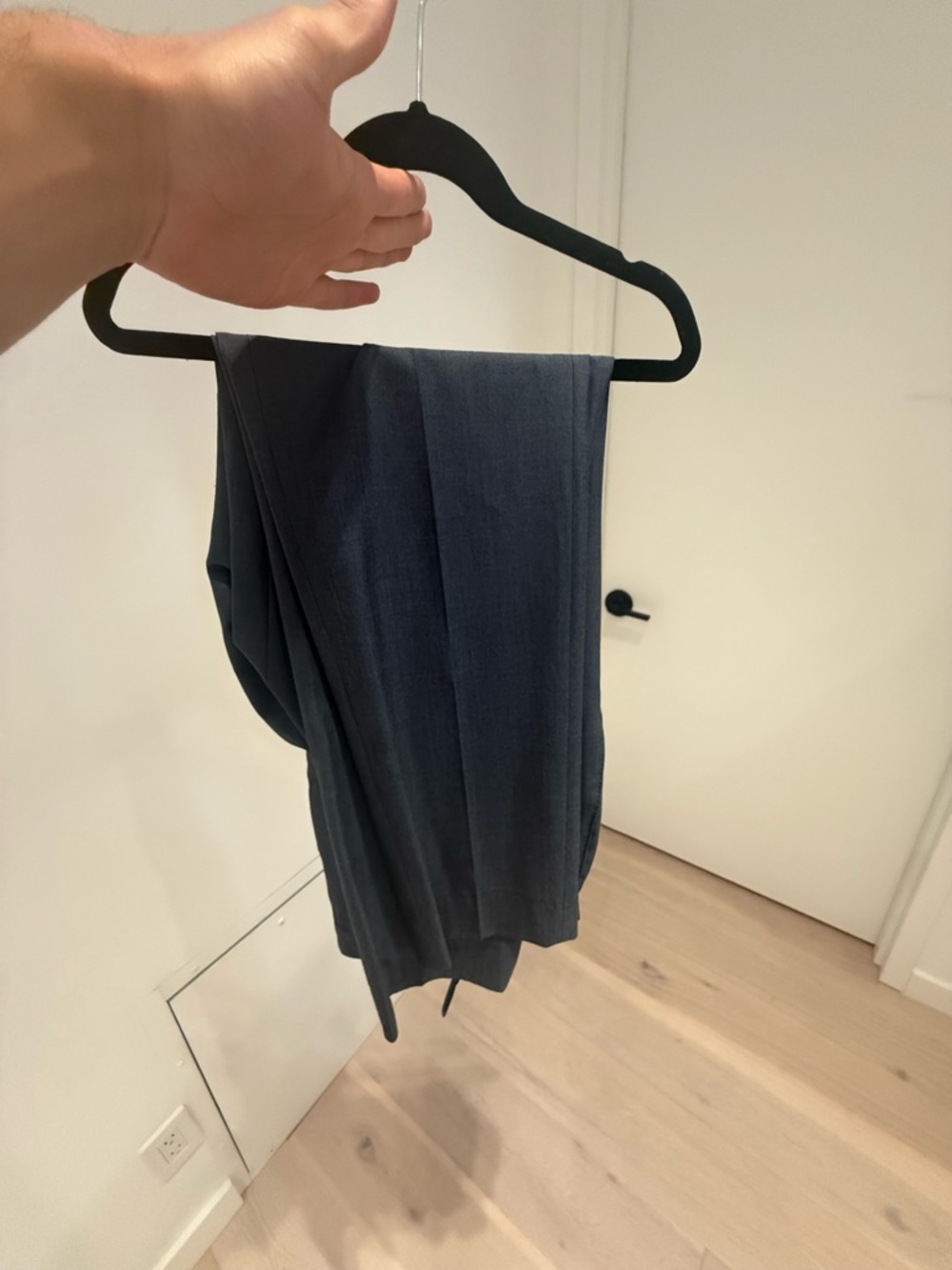 Dark Navy Draped Knit Pants